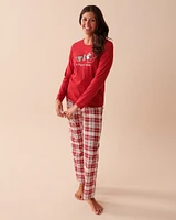 Ensemble pyjama en coton à carreaux