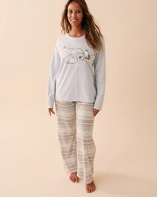 Ensemble pyjama en coton imprimé nordique
