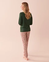 Ensemble pyjama manches longues à fleurs