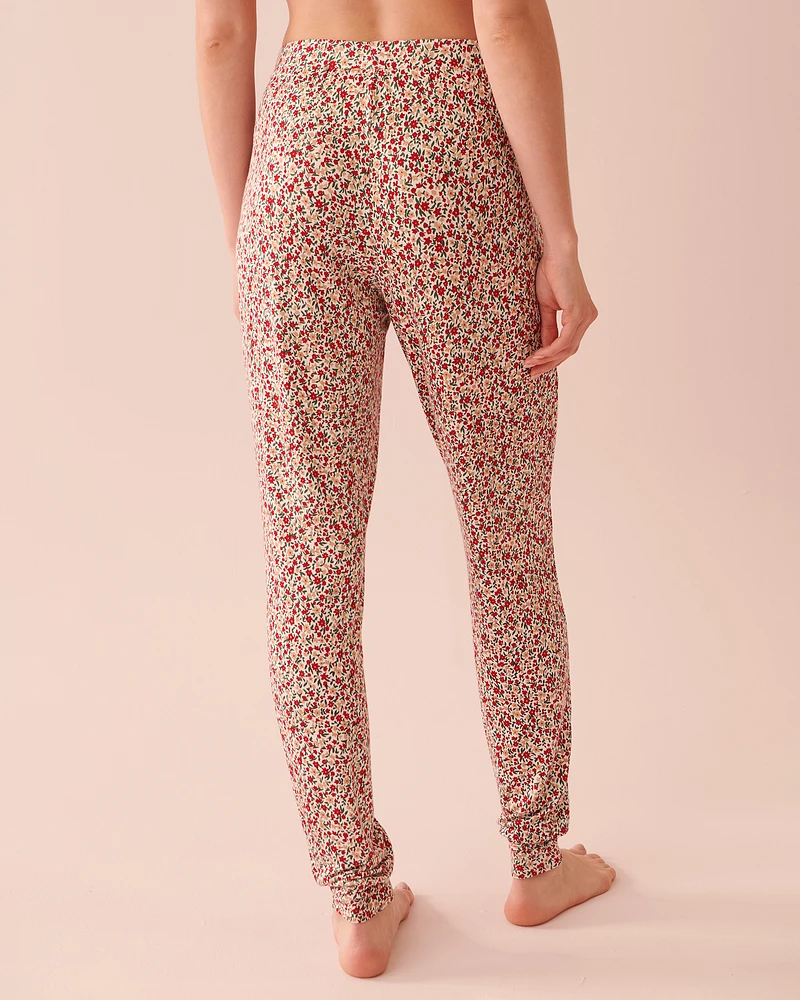 Ensemble pyjama manches longues à fleurs