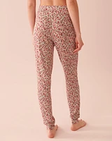 Ensemble pyjama manches longues à fleurs
