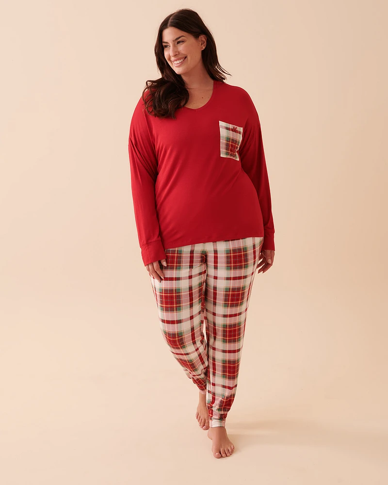 Plaid PJ Set