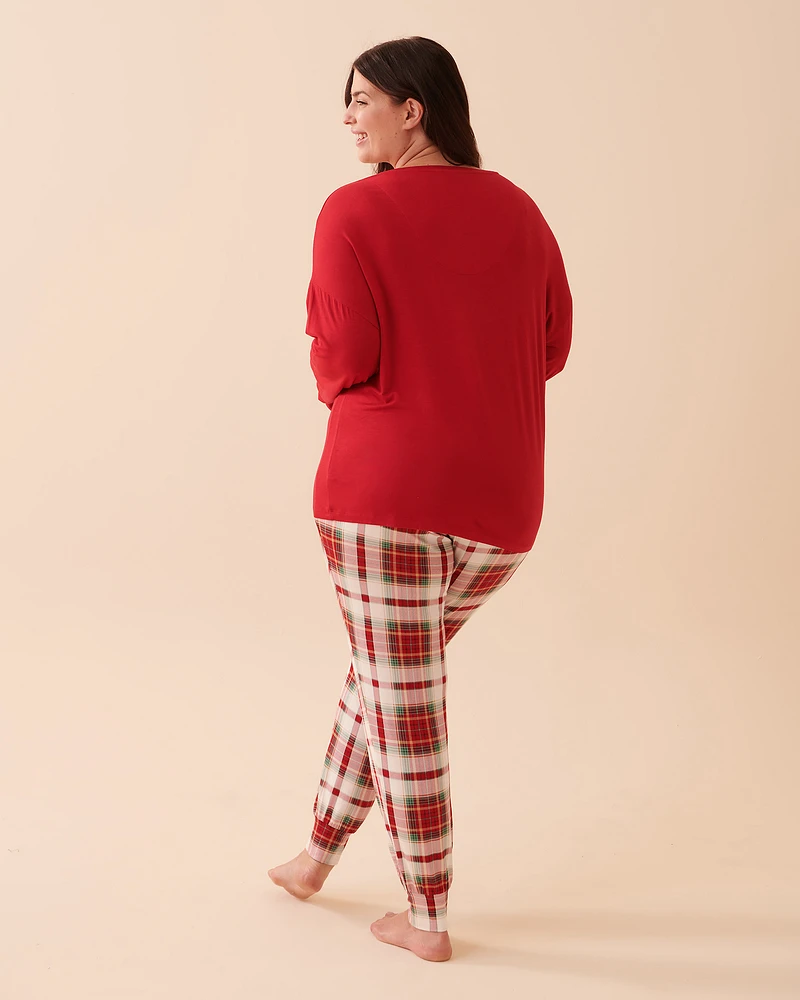 Plaid PJ Set