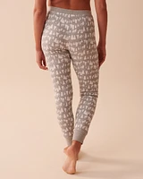 Winter Print Waffle Knit PJ Set