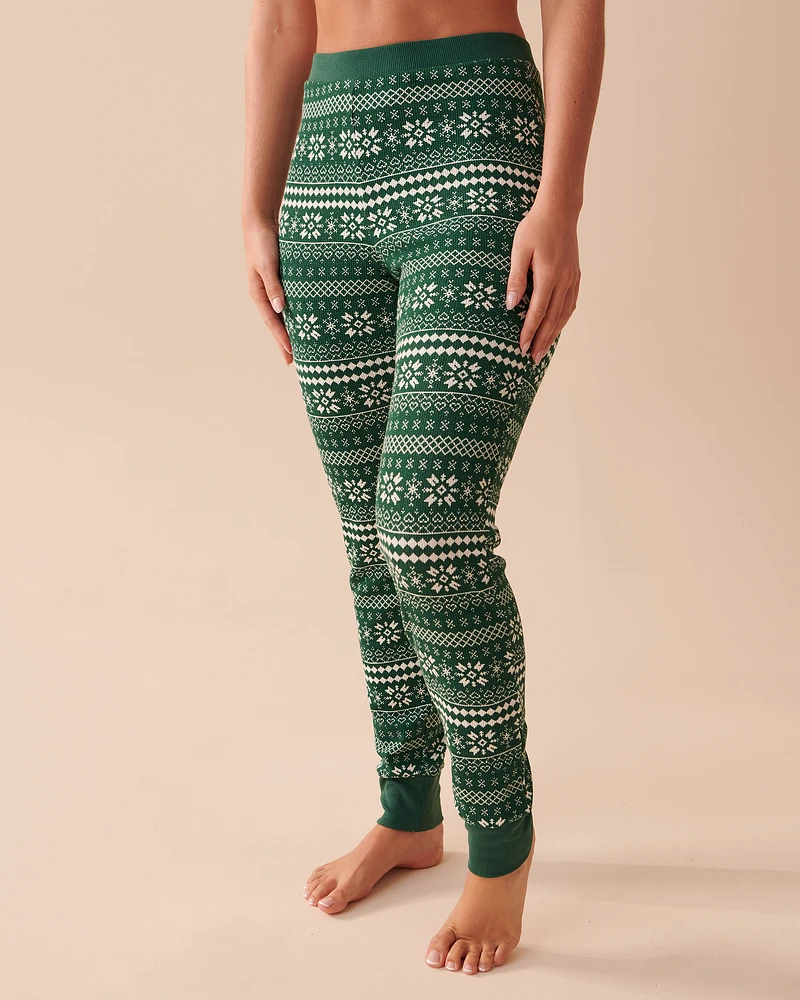 Ensemble pyjama en jersey gaufré imprimé nordique