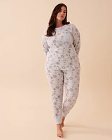 Ensemble pyjama en jersey gaufré à flocons