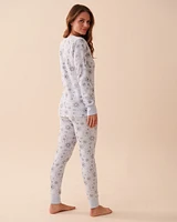 Ensemble pyjama en jersey gaufré à flocons
