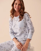 Ensemble pyjama en jersey gaufré à flocons