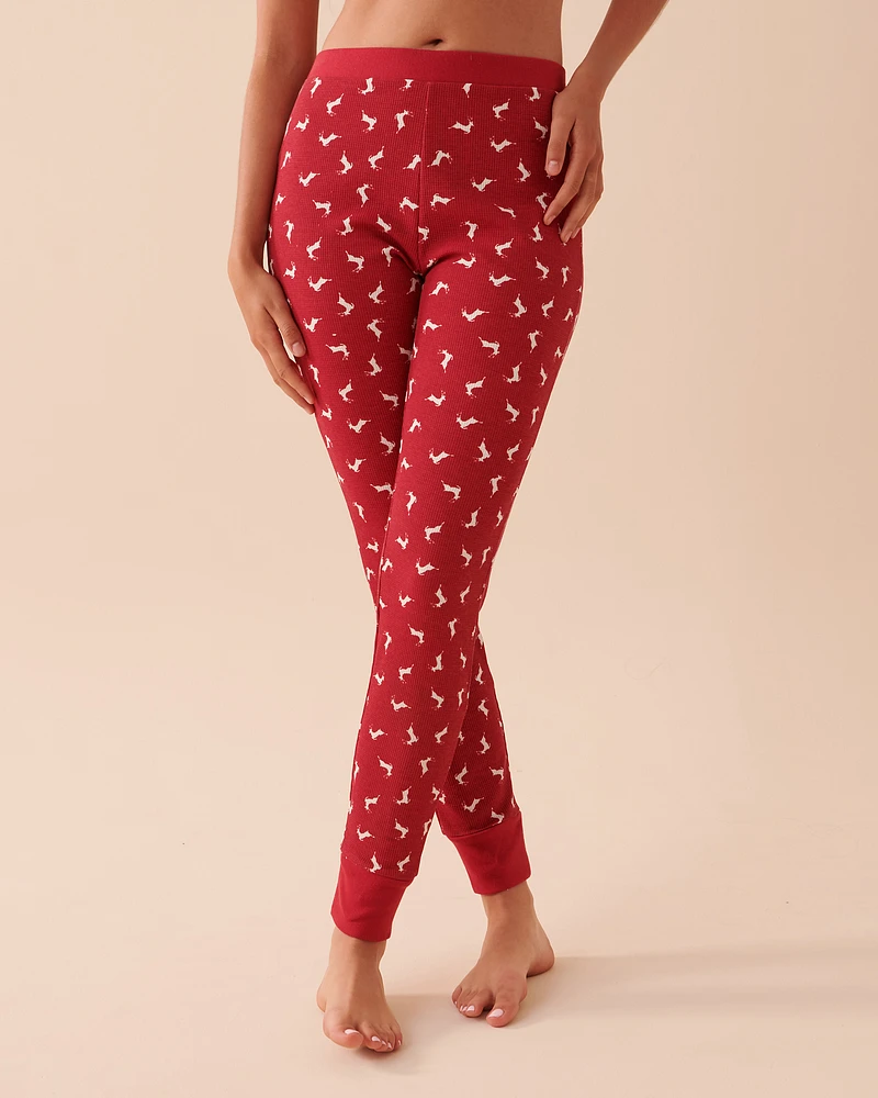 Ensemble pyjama en jersey gaufré imprimé animal