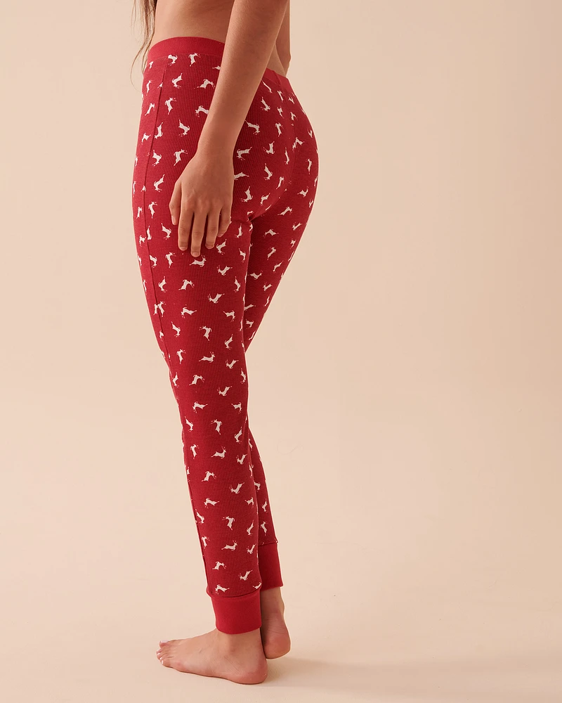 Ensemble pyjama en jersey gaufré imprimé animal