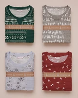 Ensemble pyjama en jersey gaufré imprimé animal