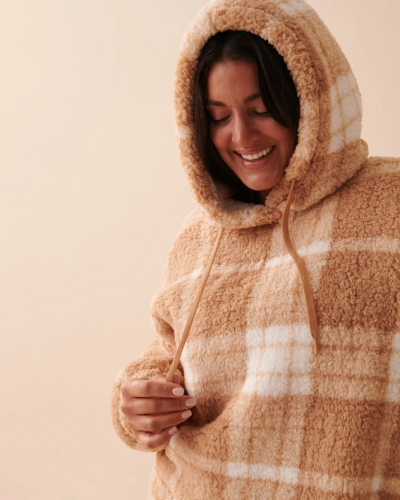 Ensemble pyjama à carreaux en sherpa