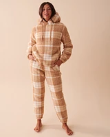 Plaid Sherpa PJ Set
