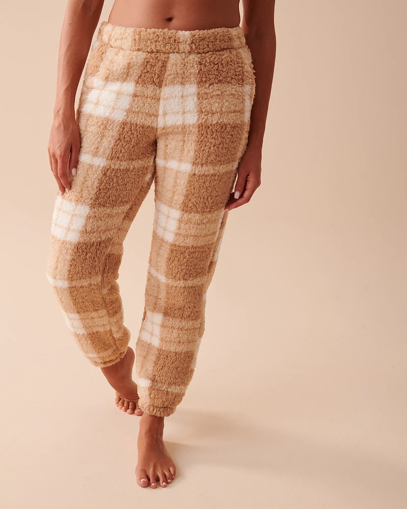 Ensemble pyjama à carreaux en sherpa