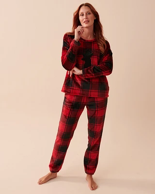 Buffalo Plaid Soft Plush PJ Set