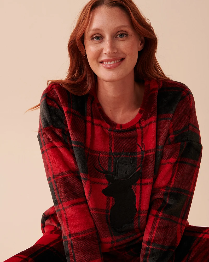 Buffalo Plaid Soft Plush PJ Set