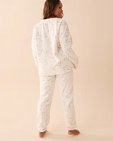 Scottie Print Soft Plush PJ Set