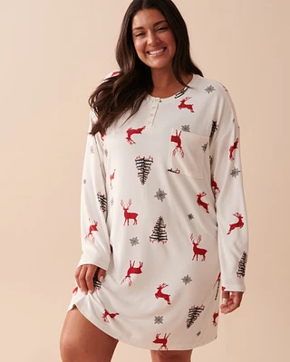 Recycled Fibers Long Sleeve Sleepshirt