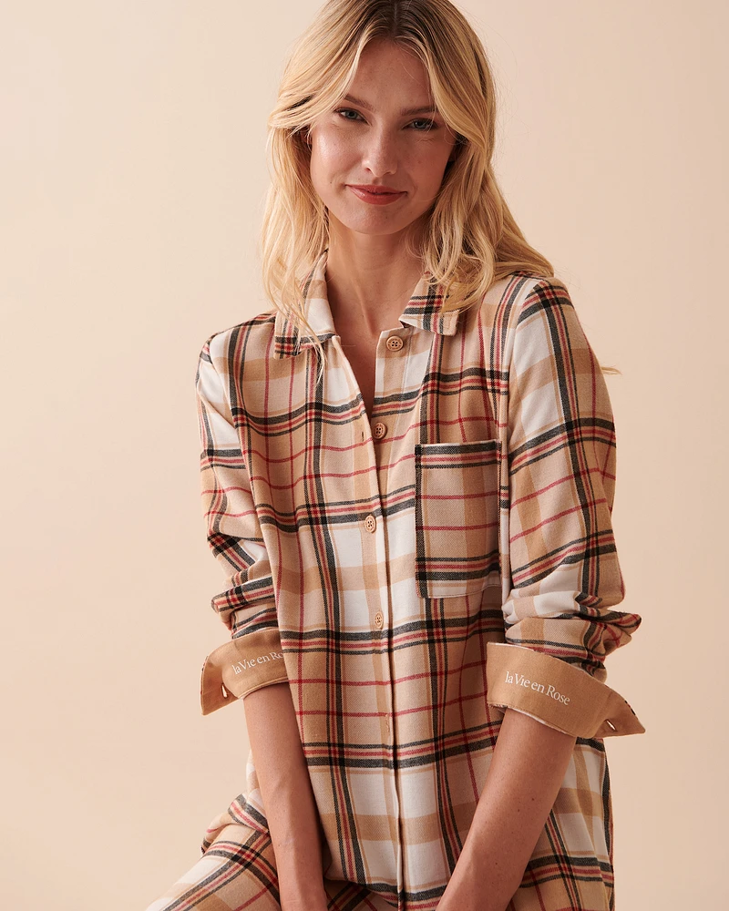 Plaid Button-down Sleepshirt