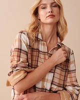 Plaid Button-down Sleepshirt