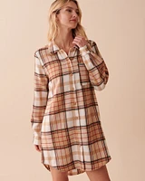 Plaid Button-down Sleepshirt