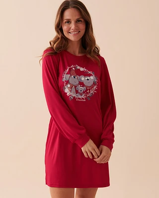 Chemise de nuit ultra douce à motif souris