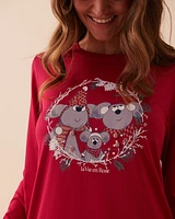 Chemise de nuit ultra douce à motif souris