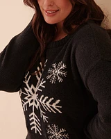 Snowflakes Chenille Long Sleeve Sleepshirt
