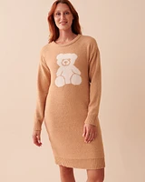 Teddy Bear Chenille Long Sleeve Sleepshirt