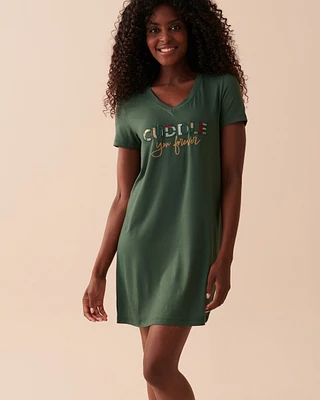 Chemise de nuit manches courtes ultra douce