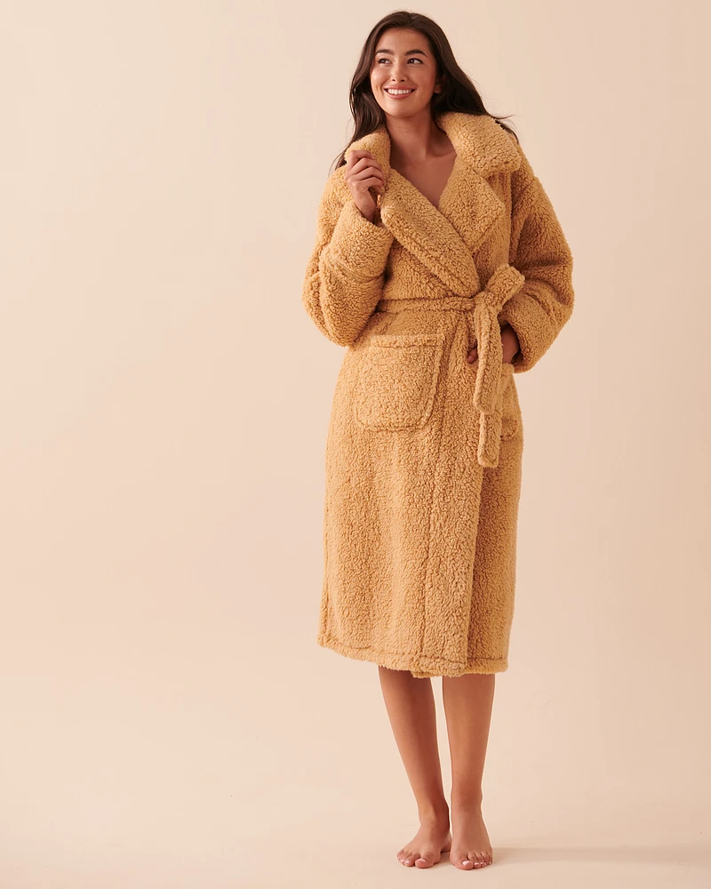 Robe de chambre à col XXL en sherpa