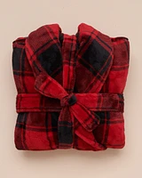Robe de chambre à carreaux buffalo en peluche douce
