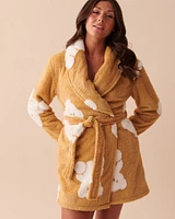 Robe de chambre à oursons en peluche douce
