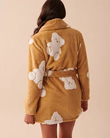 Robe de chambre à oursons en peluche douce