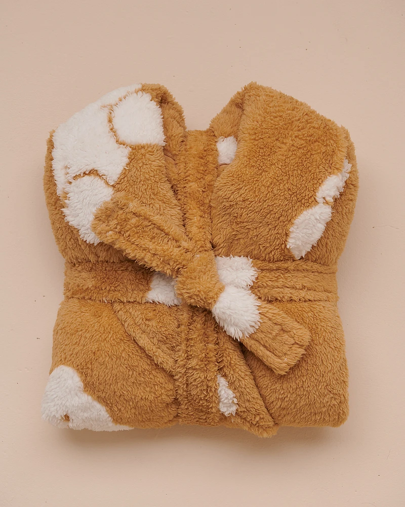Robe de chambre à oursons en peluche douce