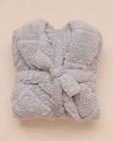 Robe de chambre à effet matelassé en peluche douce