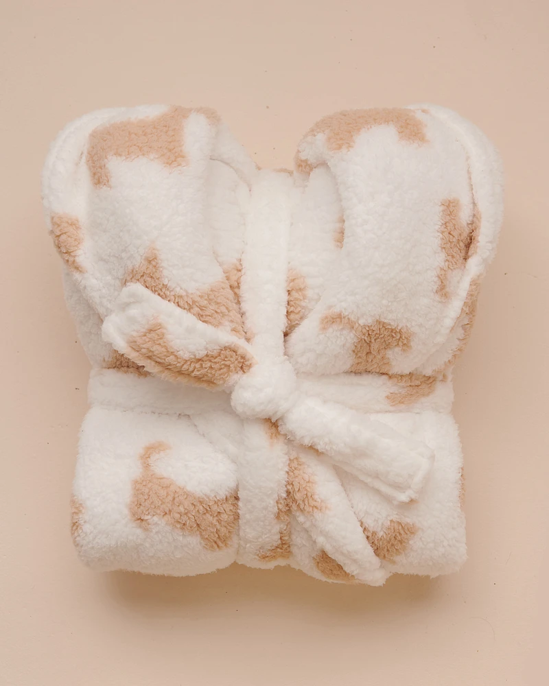 Robe de chambre en sherpa à motif chien scottie