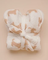 Scottie Print Sherpa Robe