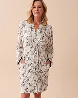 Kimono à fleurs hivernales ultra doux