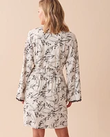 Kimono à fleurs hivernales ultra doux