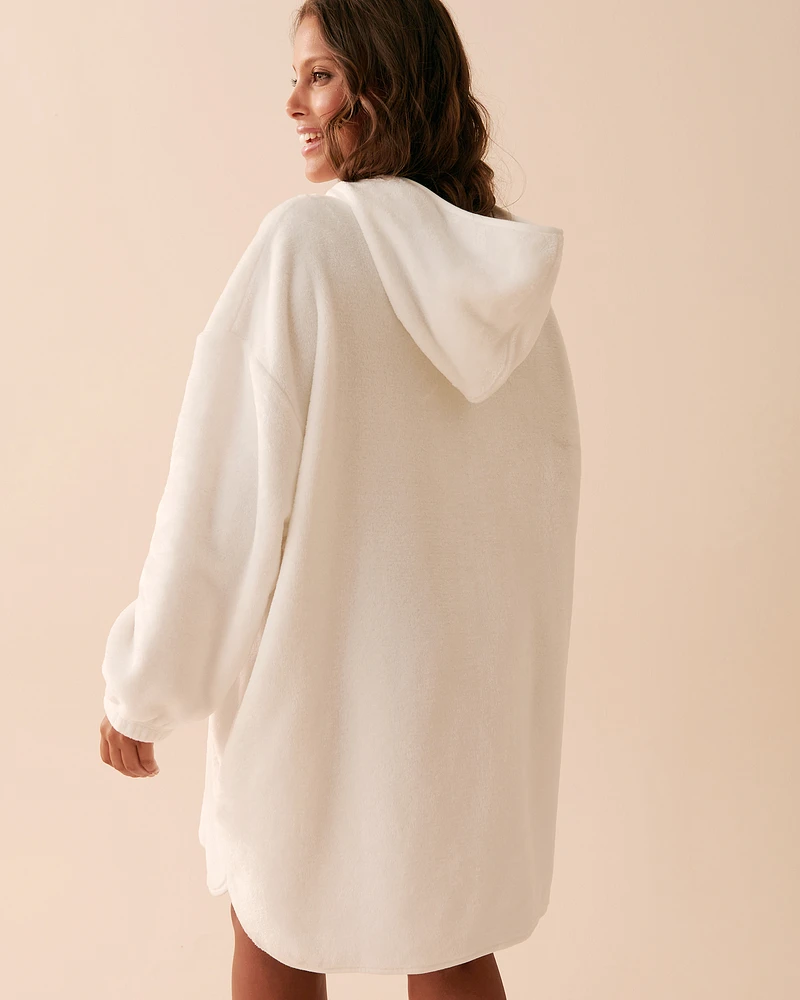 Cardigan long en peluche douce