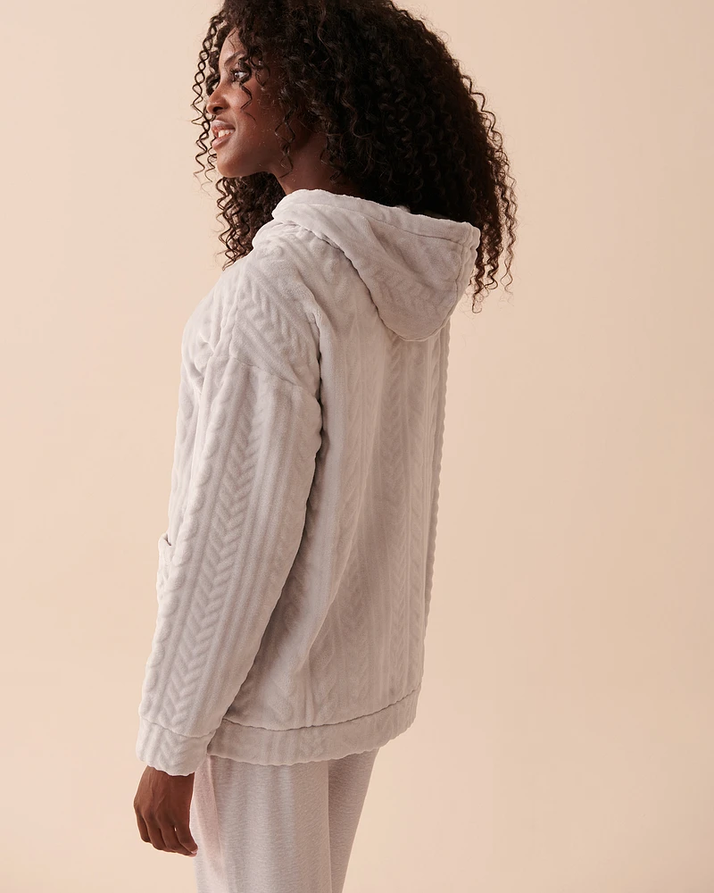 Cardigan doux à effet tricoté en fibres recyclées
