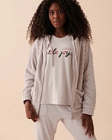 Cardigan doux à effet tricoté en fibres recyclées