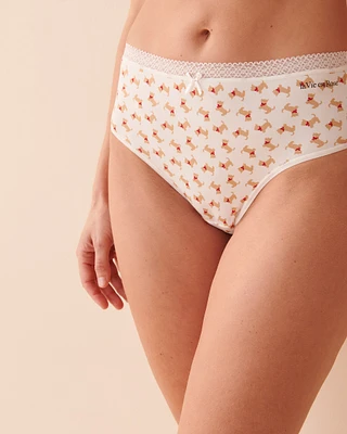 Super Soft Lace Detail High Waist Bikini Panty