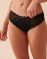 Mesh and Lace Trim Cheeky Panty