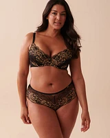 Shimmering Lace and Mesh Cheeky Panty