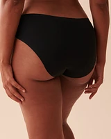 Culotte bikini microfibre et dentelle chatoyante dos lisse
