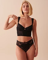 Lace and Cross Back Details Cheeky Panty