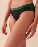 Culotte bikini microfibre deux-tons dos lisse