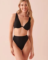 Haut de bikini plongeant texturé CASABLANCA